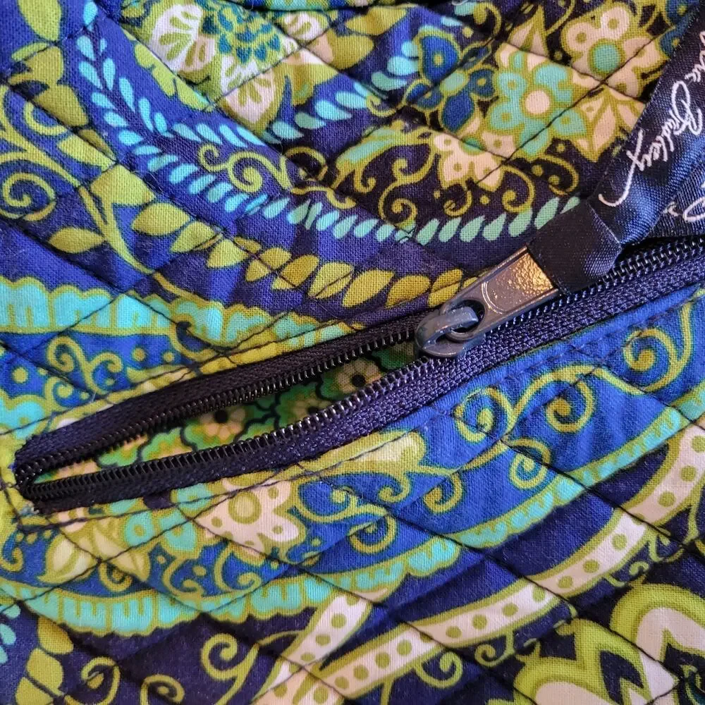 Vera Bradley Large Briefcase Computer Crossbody Bag Rhythm & Blues Pattern 16x11
